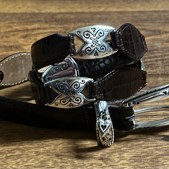 Brighton • Medium (30) • Brown Leather • Silver Buckle • Dangle Heart • Belt - Picture 8 of 16